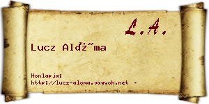 Lucz Alóma névjegykártya