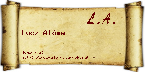 Lucz Alóma névjegykártya